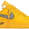 Nike OFF-WHITE X Air Force 1 "UNIVERSITY GOLD" -Jordans Power Step Shop af1offwhiteyellow